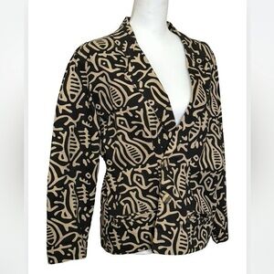 Chico’s Design Oversized Abstract Blazer Jacket 0